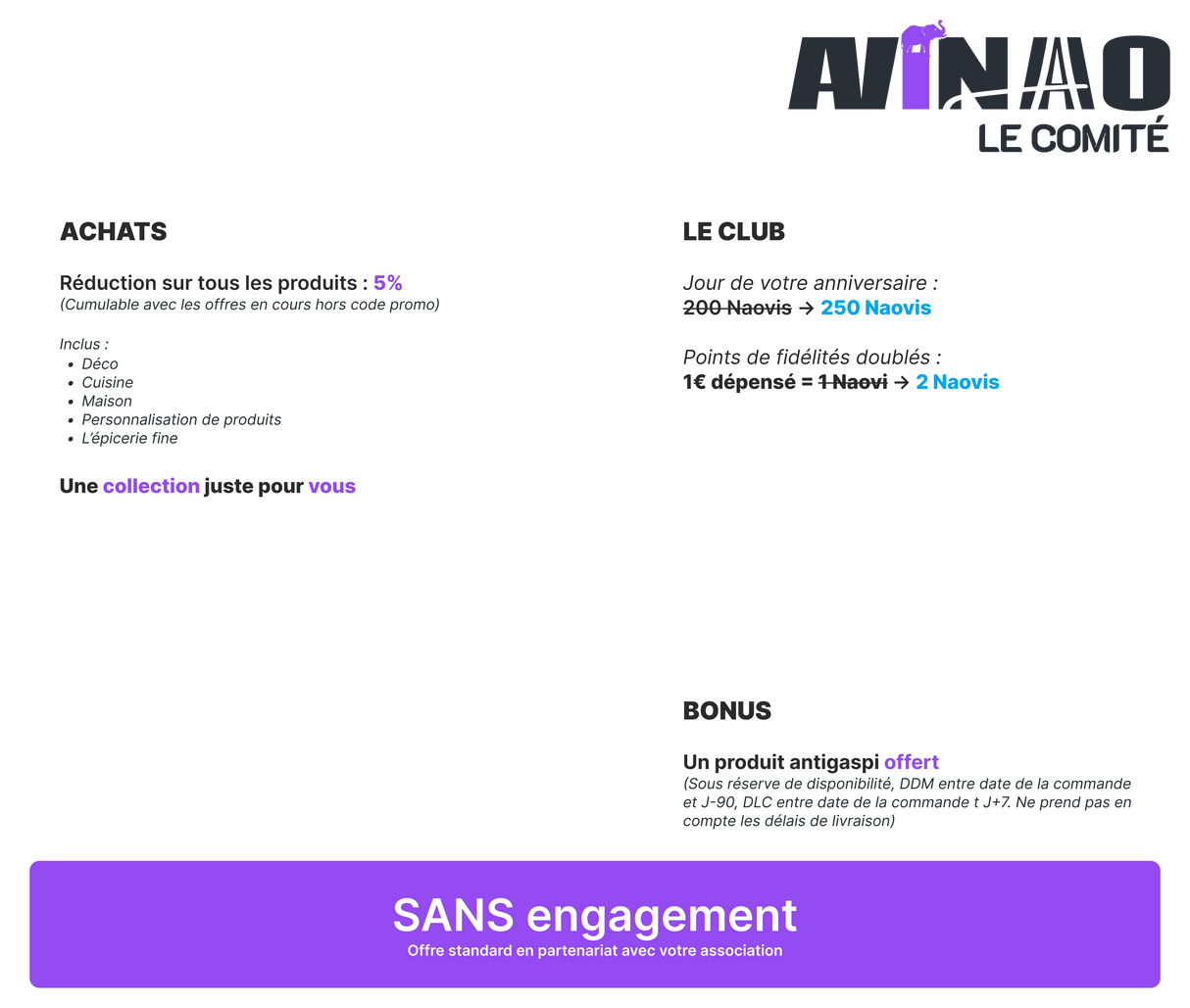 Programme pour le Comité Avinao