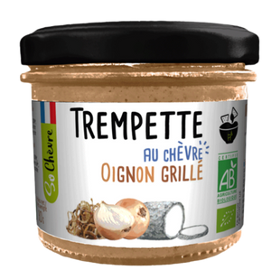 Trempette chèvre affiné, oignon grillé