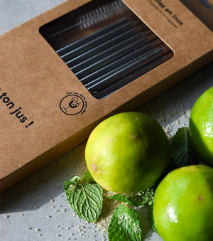 Pack of 10 reusable stainless steel straws